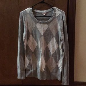 Argyle gray sweater good condition!